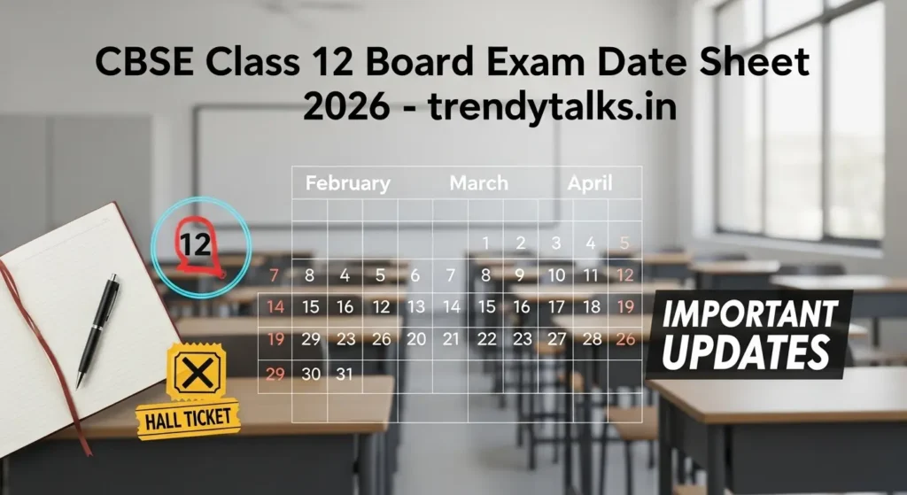 CBSE Class 12 Date Sheet 2026 - The Official Tentative Schedule Is Here -trendytalks.in